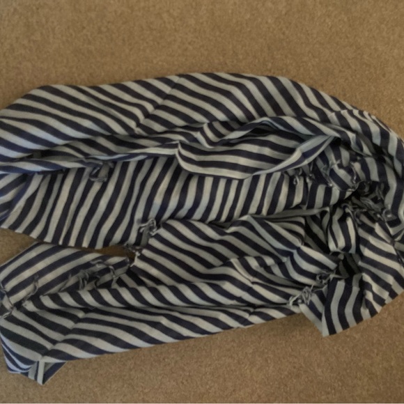 Striped Aqua Pareo / scarf - Picture 3 of 4